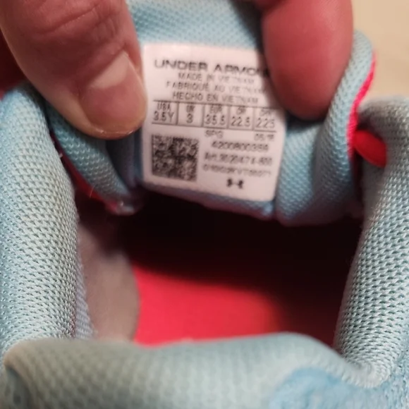 Under Armour Kids Red and Blue Sneakers - Picture 6 of 10